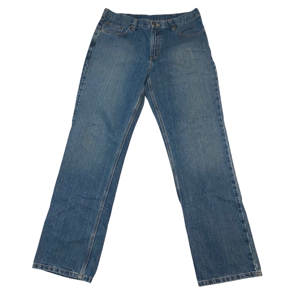Carhartt Mens Relaxed Fit Straight Leg Blue Denim Jeans 101483-860 36x34